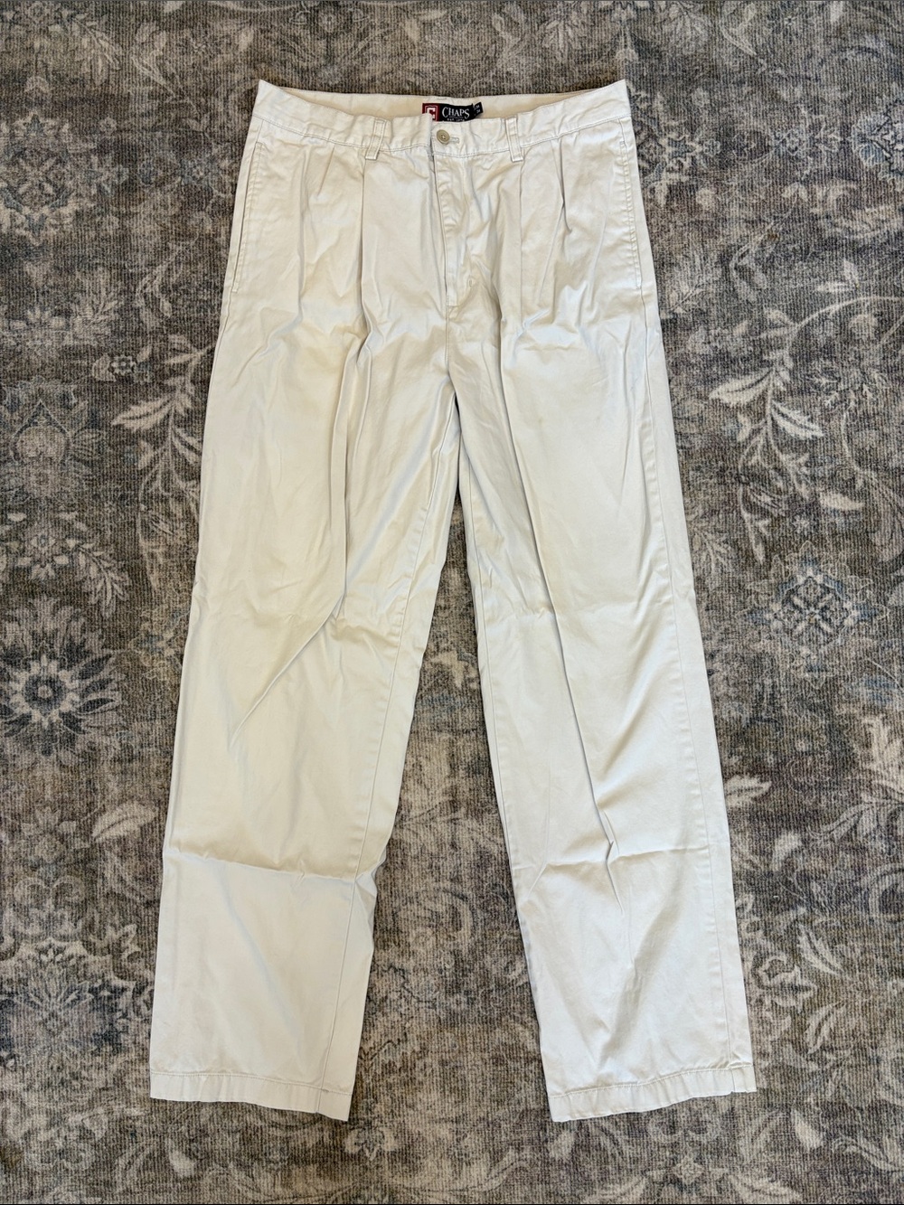 Chaps Men's Khaki Pants in Off-White